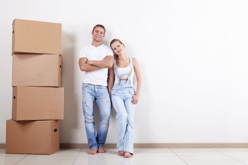Commercial moving team handling office relocation in Hampton