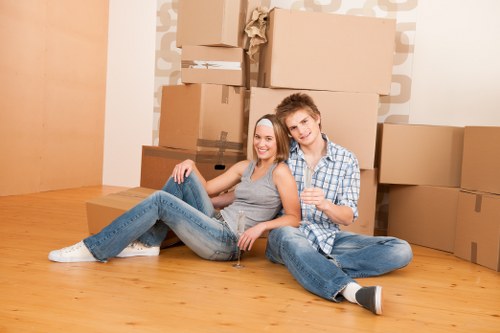 Removals team loading household furniture for a move in Hampton