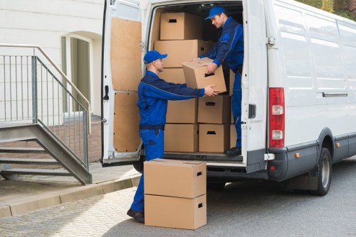 Removal team helping a Hampton household with packing and loading