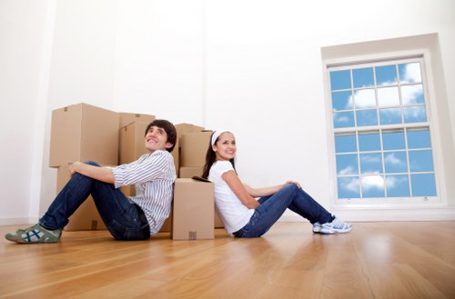 Household items being organised for removal services in Hampton