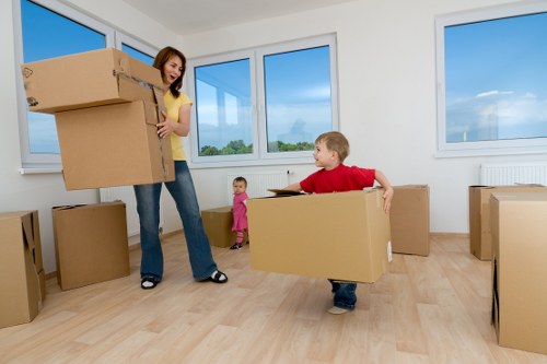 Furniture being carefully moved from a Hampton home