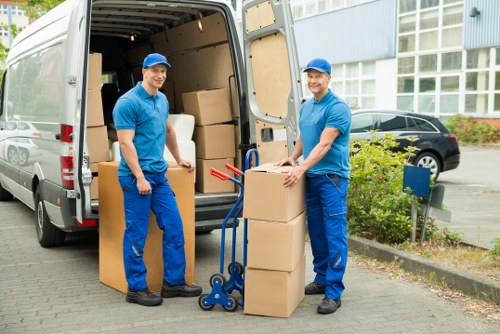 Removals van outside a Hampton home during collection