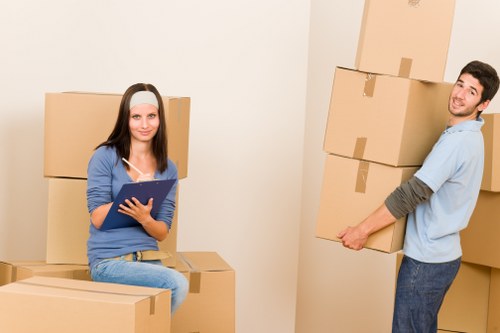 A residential move in Hampton with furniture being loaded safely