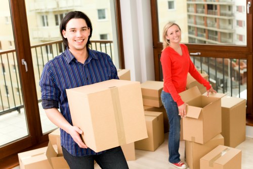 Packing and transporting office furniture in Hampton